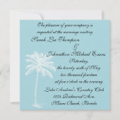 Blaue Strand-Flucht-Einladung Einladung (Vorderseite)