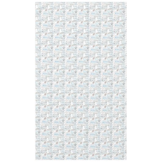 Blaue Strand-SahneMuscheln Tischdecke (Vorderseite)