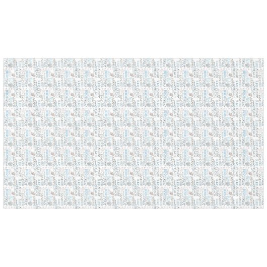 Blaue Strand-SahneMuscheln Tischdecke (Vorderseite (Horizontal))