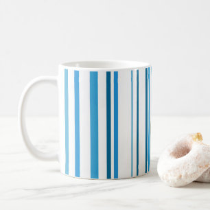 Blaue Strandfarbenstreifen Kaffeetasse