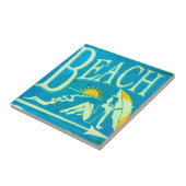 blaue Strandfliese Fliese (Seite)