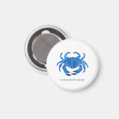 Blaue Strandkrabbe Magnet (Vorderseite/Rückseite)