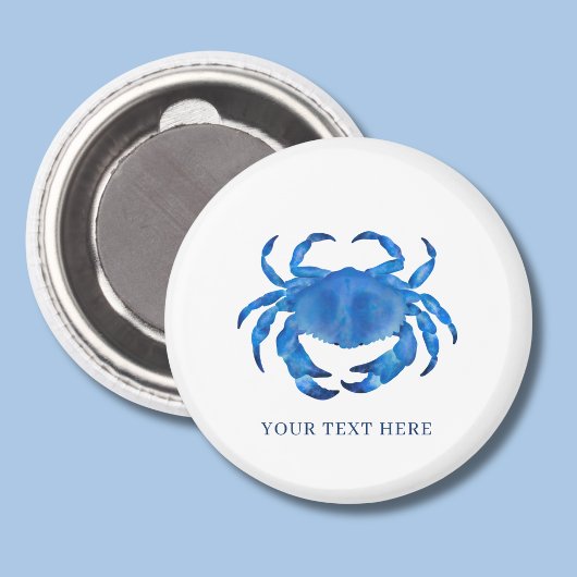 Blaue Strandkrabbe Magnet