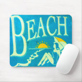 blaue Strandmauspad Mousepad (Mit Mouse)