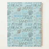 Blaue Strandschalen Ozeanküste Planer (Rückseite)