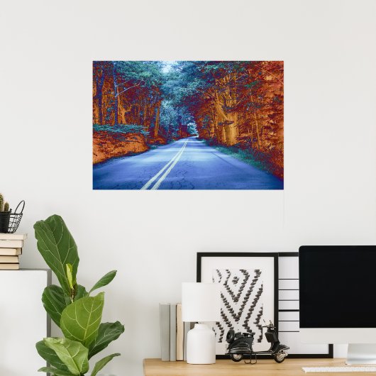 Blaue Straßen Poster (Heimbüro)