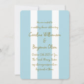 Blaue Streifen an der Küste Handgeschriebener Polt Einladung (Vorderseite)