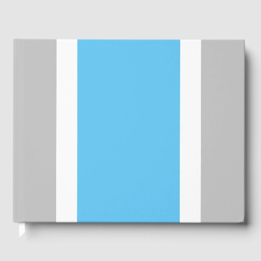 Blaue Streifen auf hellgrauem Himmel Gästebuch (Vorderseite)