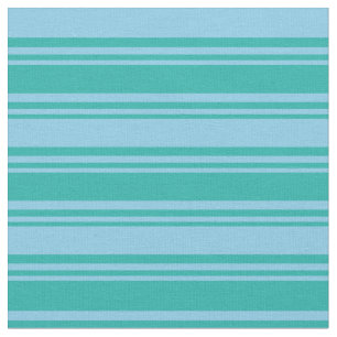 Blaue Streifen aus dem hellen Meer und Himmelblau Stoff
