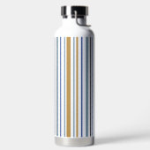 Blaue Streifen aus Gold und Weiß Beach Trinkflasche (links)