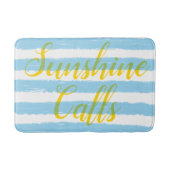 Blaue Streifen Badematte (Vorderseite)