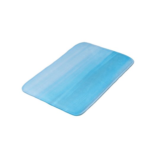 Blaue Streifen Badematte (Schrägansicht)