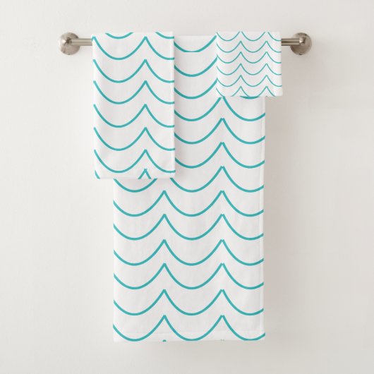 Blaue Streifen Badhandtuch Set (Insitu)