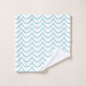 Blaue Streifen Badhandtuch Set (Waschlappen)