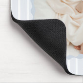 Blaue Streifen Bogenrahmen Individuelle Foto-Mausp Mousepad (Ecke)