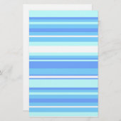 Blaue Streifen Briefpapier (Vorne/Hinten)