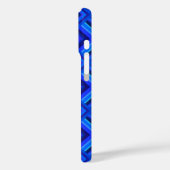 Blaue Streifen Case-Mate iPhone Hülle (Rückseite / Links)