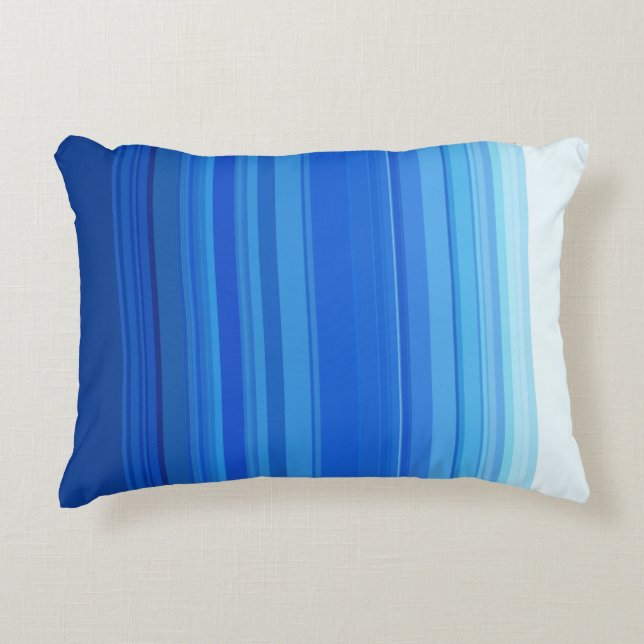 Blaue Streifen Dekokissen (Vorderseite)