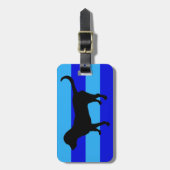 Blaue Streifen der Gepäckanhänger (Vorderseite vertikal)