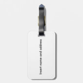 Blaue Streifen der Gepäckanhänger (Rückseite vertikal)