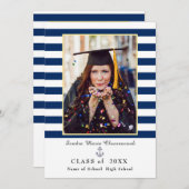 Blaue Streifen der Nautik Abschluss Ankündigung (Vorne/Hinten)