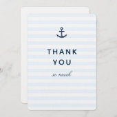 Blaue Streifen der Nautischen Marine Danke Karte (Vorne/Hinten)