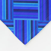 Blaue Streifen diagonales Webmuster Fleecedecke (Ecke)