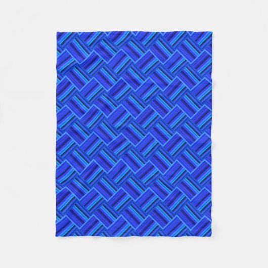 Blaue Streifen diagonales Webmuster Fleecedecke (Vorderseite)