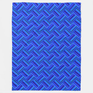 Blaue Streifen diagonales Webmuster Fleecedecke