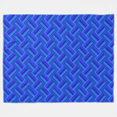 Blaue Streifen diagonales Webmuster Fleecedecke (Vorderseite (Horizontal))