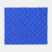 Blaue Streifen diagonales Webmuster Fleecedecke (Vorderseite (Horizontal))