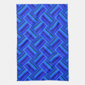 Blaue Streifen diagonales Webmuster Geschirrtuch (Vertikal)
