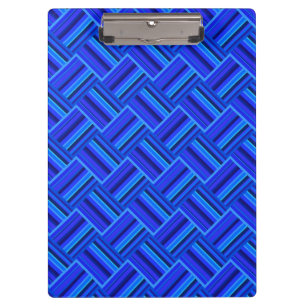 Blaue Streifen diagonales Webmuster Klemmbrett