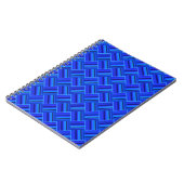 Blaue Streifen diagonales Webmuster Notizblock (Linke Seite)