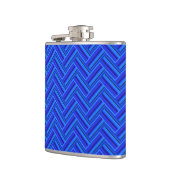 Blaue Streifen-Doppelwegemuster Flachmann (Links)