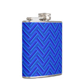 Blaue Streifen-Doppelwegemuster Flachmann (Rechts)