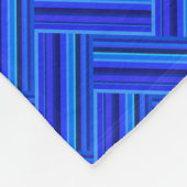 Blaue Streifen-Doppelwegemuster Fleecedecke (Ecke)