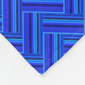 Blaue Streifen-Doppelwegemuster Fleecedecke (Ecke)