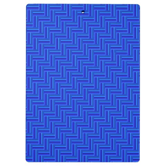 Blaue Streifen-Doppelwegemuster Klemmbrett (Rückseite)