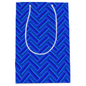 Blaue Streifen-Doppelwegemuster Mittlere Geschenktüte (Vorderseite)