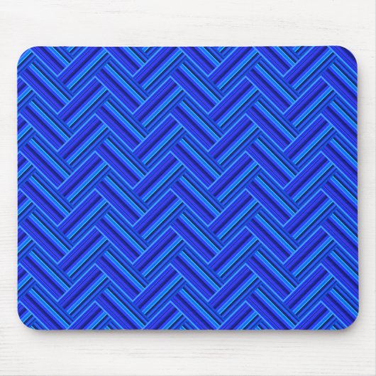 Blaue Streifen-Doppelwegemuster Mousepad (Vorne)