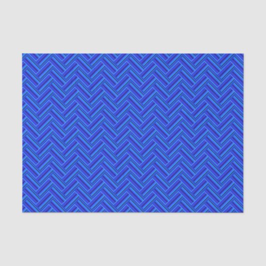 Blaue Streifen-Doppelwegemuster Seidenpapier (Vorderseite)