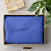 Blaue Streifen-Doppelwegemuster Seidenpapier (Geschenk)