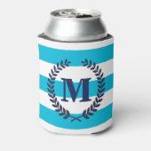 Blaue Streifen Dosenkühler (Kanne Rückseite)