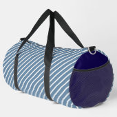Blaue Streifen Duffle Bag (Rechte Ecke)