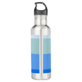 Blaue Streifen Edelstahlflasche (Rückseite)