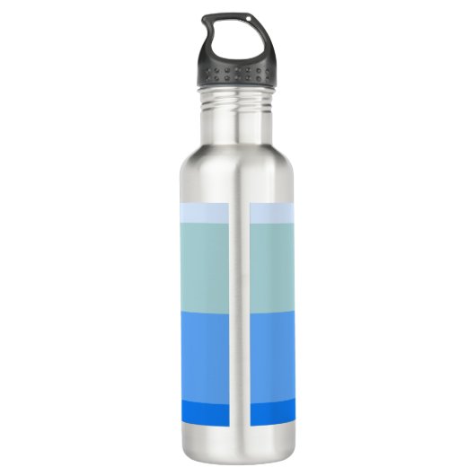 Blaue Streifen Edelstahlflasche (Rückseite)