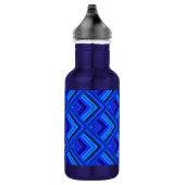 Blaue Streifen Edelstahlflasche (Rechts)