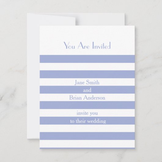 Blaue Streifen Einladung (Vorderseite)