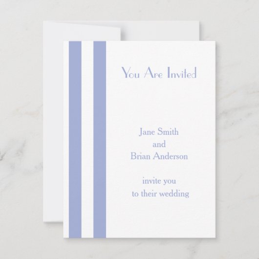 Blaue Streifen Einladung (Vorderseite)